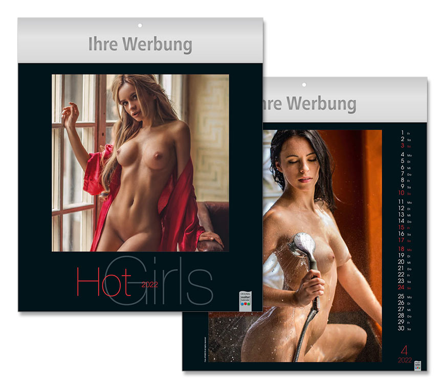 Bildkalender "Hot Girls" 2022 mit Bildern prickelnder Erotik im Hochformat bei Schuler Werbekalender 